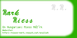 mark miess business card